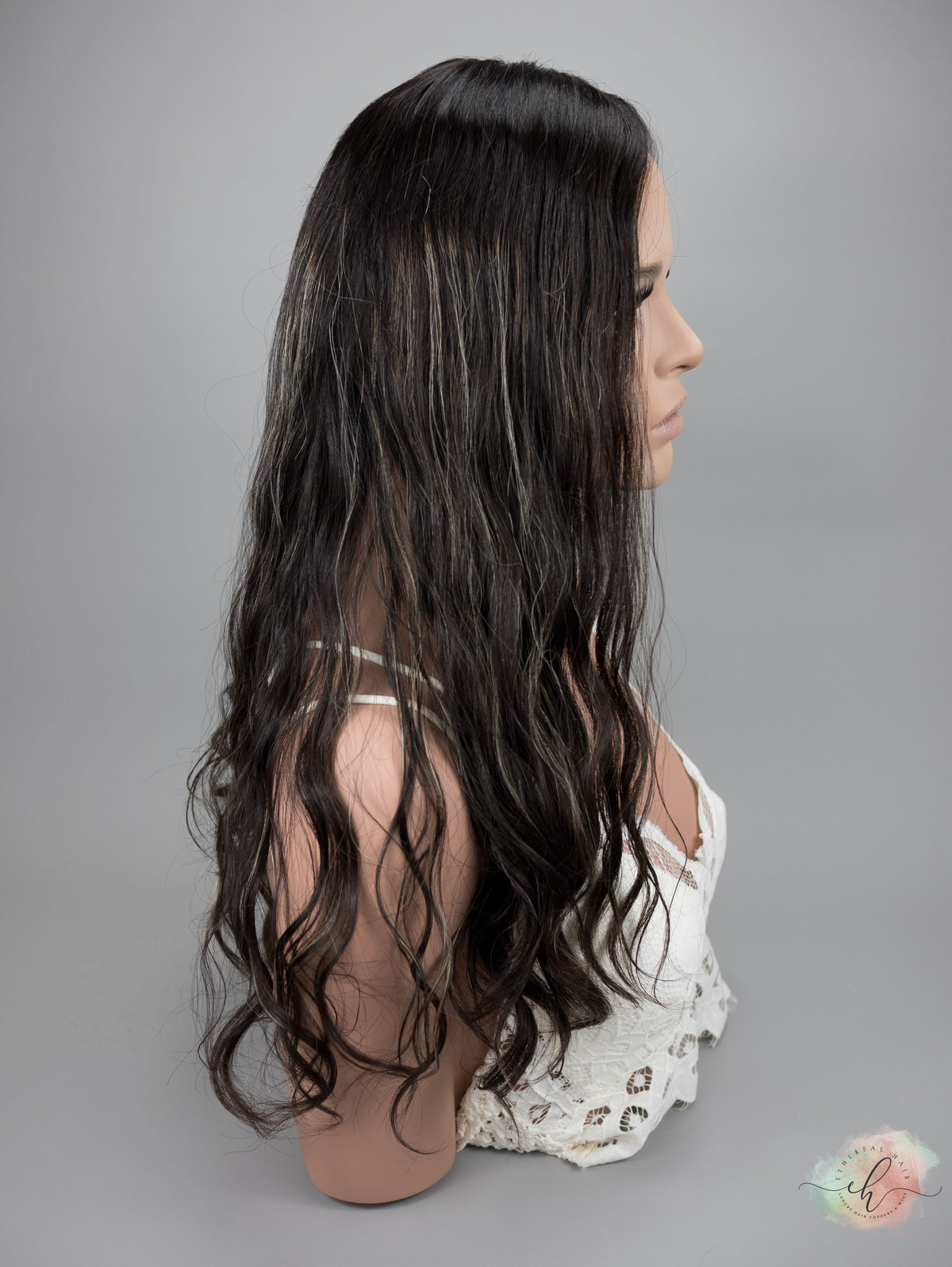 “RHIANNON HIGHLIGHT&quot; Premium Topper: Silk Top, 9x9, 23-24&quot;, Wavy