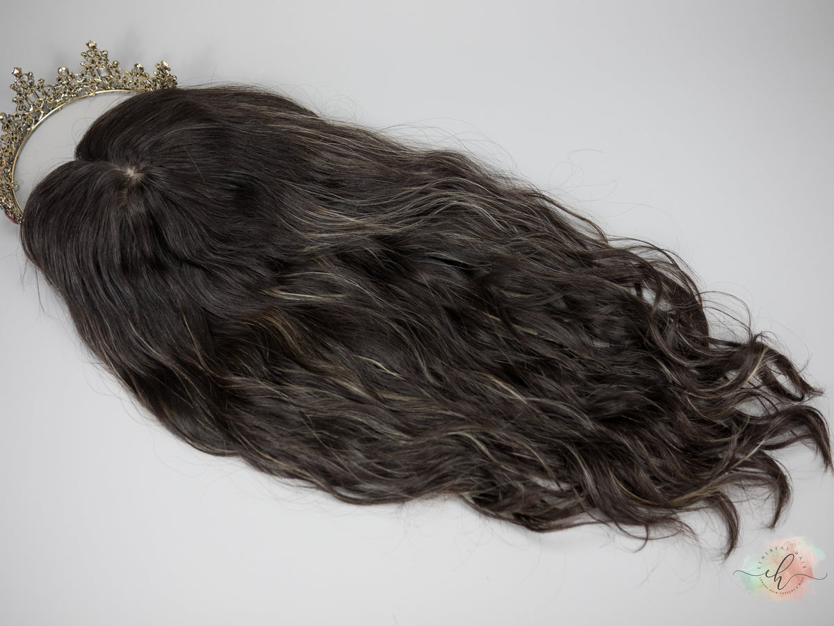 “RHIANNON HIGHLIGHT&quot; Premium Topper: Silk Top, 9x9, 23-24&quot;, Wavy