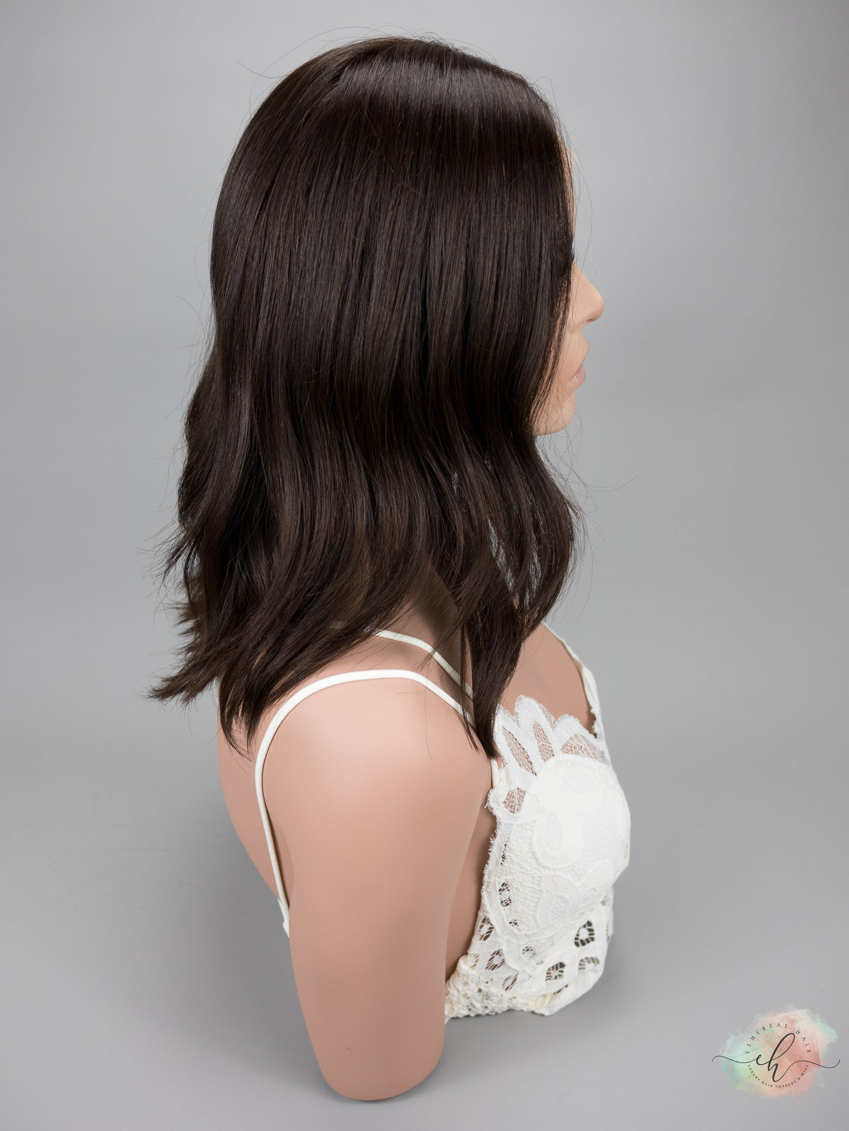 DOORBUSTER “LARK&quot; Premium Wig: Lace Top, Fully Handtied, Sz. M, 16&quot;