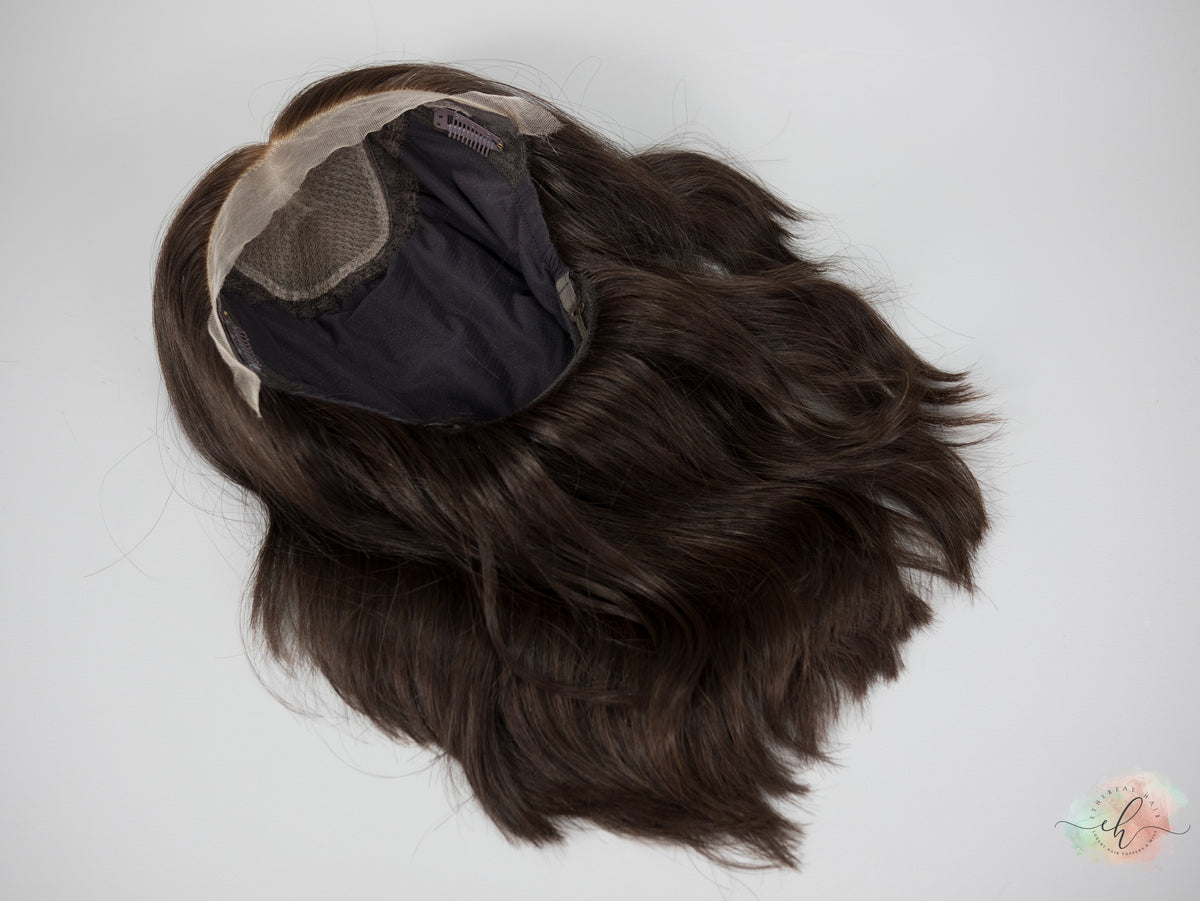 DOORBUSTER “LARK&quot; Premium Wig: Lace Top, Fully Handtied, Sz. M, 16&quot;