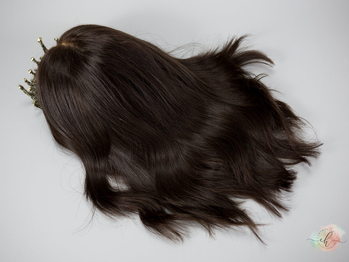 DOORBUSTER “LARK&quot; Premium Wig: Lace Top, Fully Handtied, Sz. M, 16&quot;