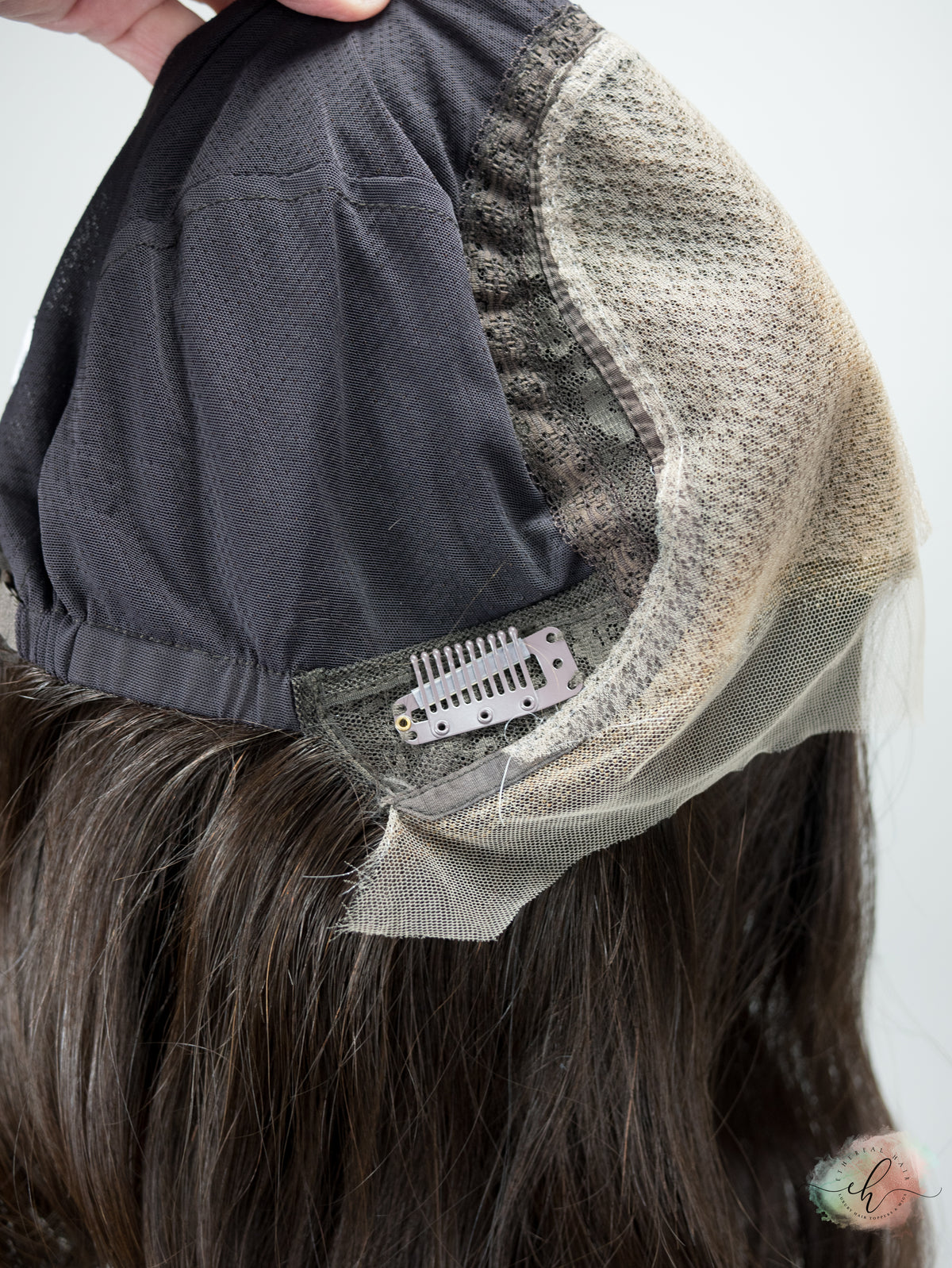 DOORBUSTER “LARK&quot; Premium Wig: Lace Top, Fully Handtied, Sz. M, 16&quot;