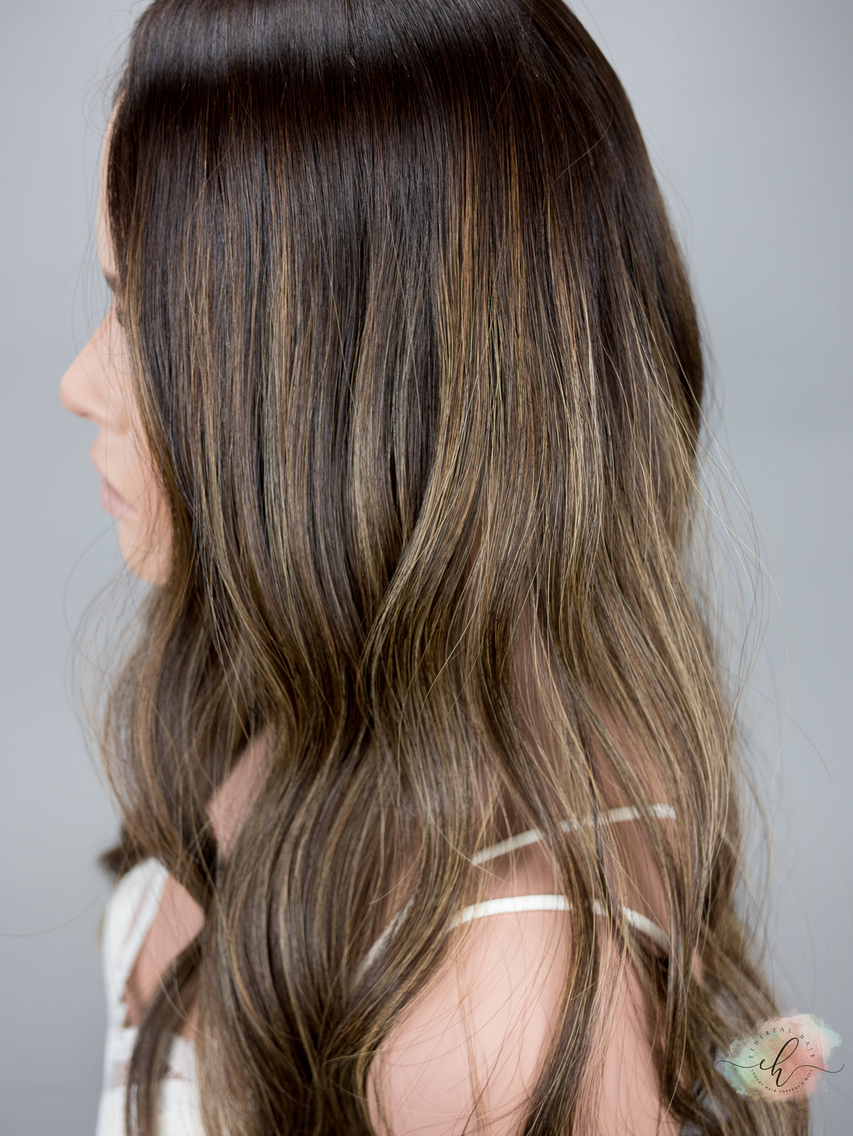 “LARK BALAYAGE&quot; Premium Topper: Silk Top, 6x7, 21&quot;