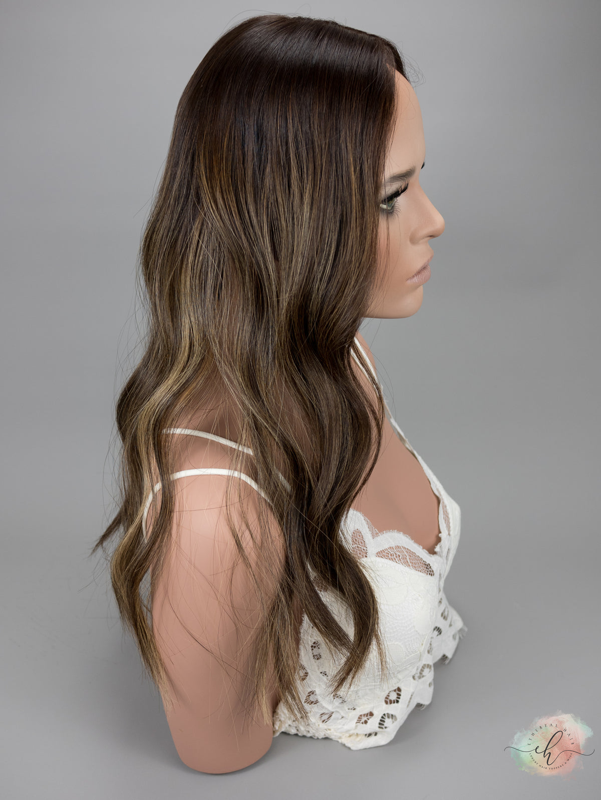 “LARK BALAYAGE&quot; Premium Topper: Silk Top, 6x7, 21&quot;