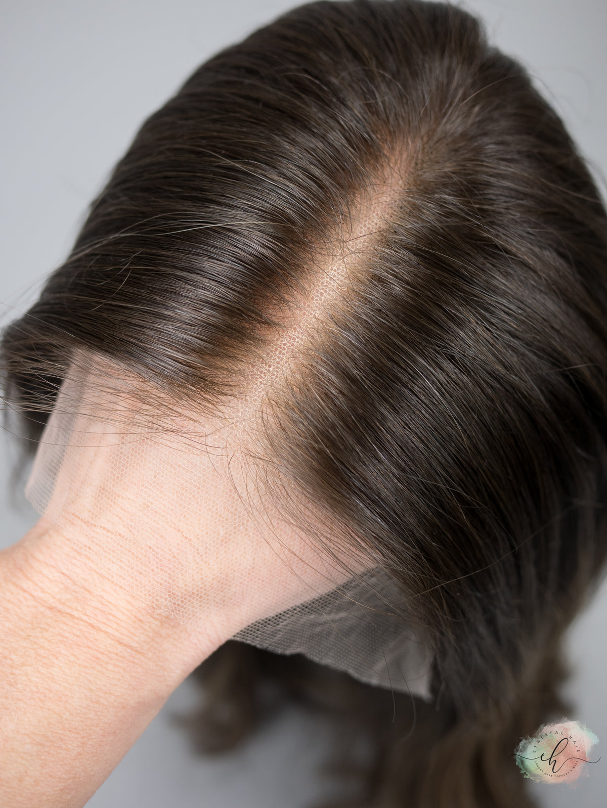 “TERRA&quot; Premium Wig: Lace Top, Fully Handtied, Sz. S/M, 19&quot;