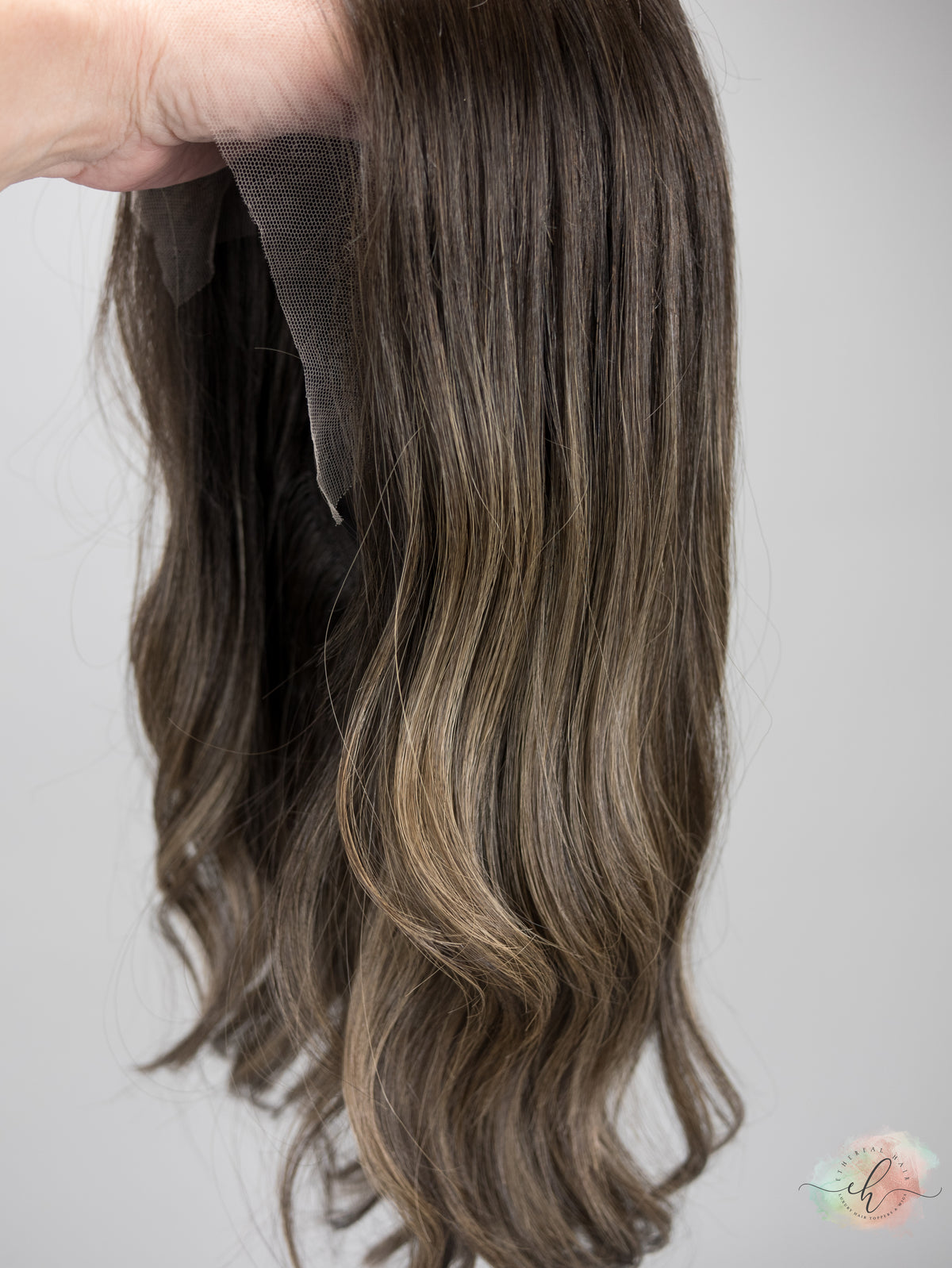 “TERRA&quot; Premium Wig: Lace Top, Fully Handtied, Sz. S/M, 19&quot;