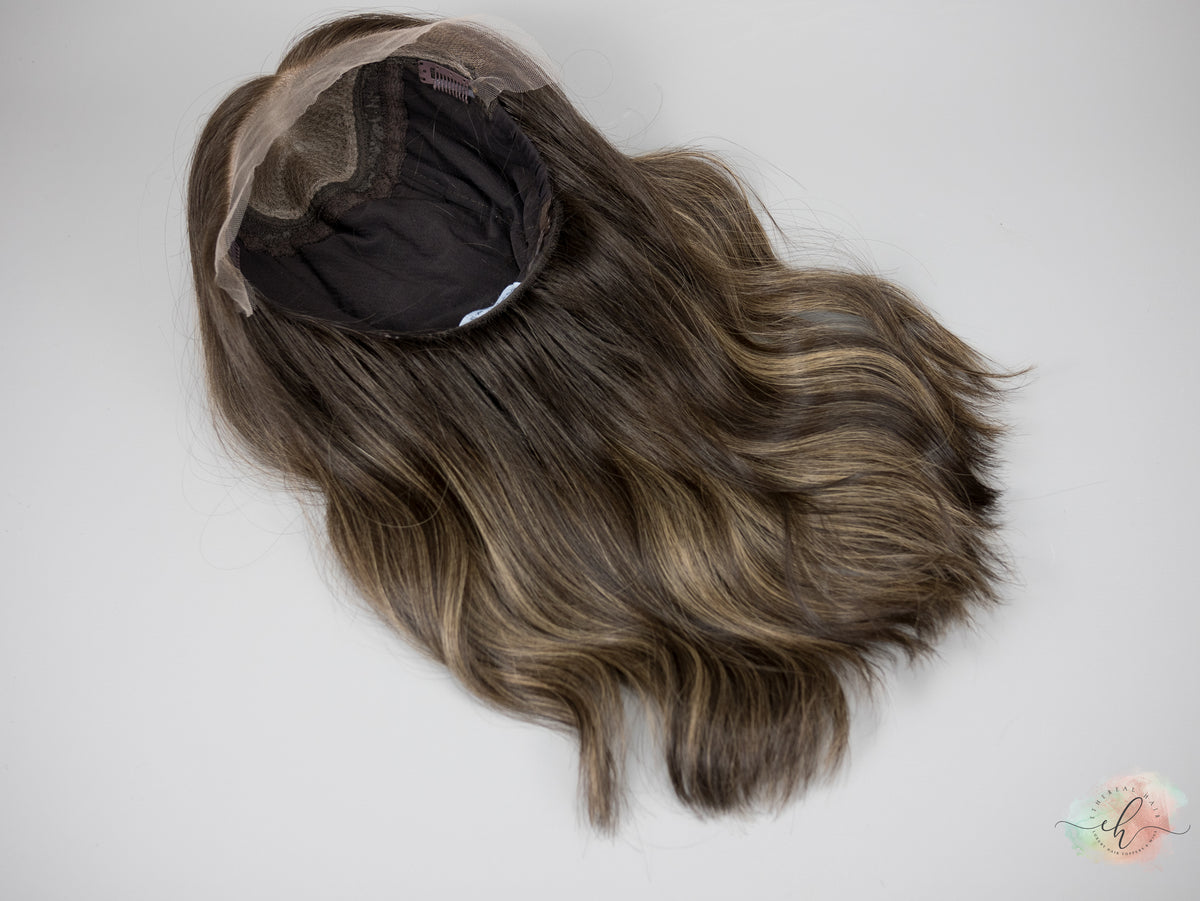 “TERRA&quot; Premium Wig: Lace Top, Fully Handtied, Sz. S/M, 19&quot;
