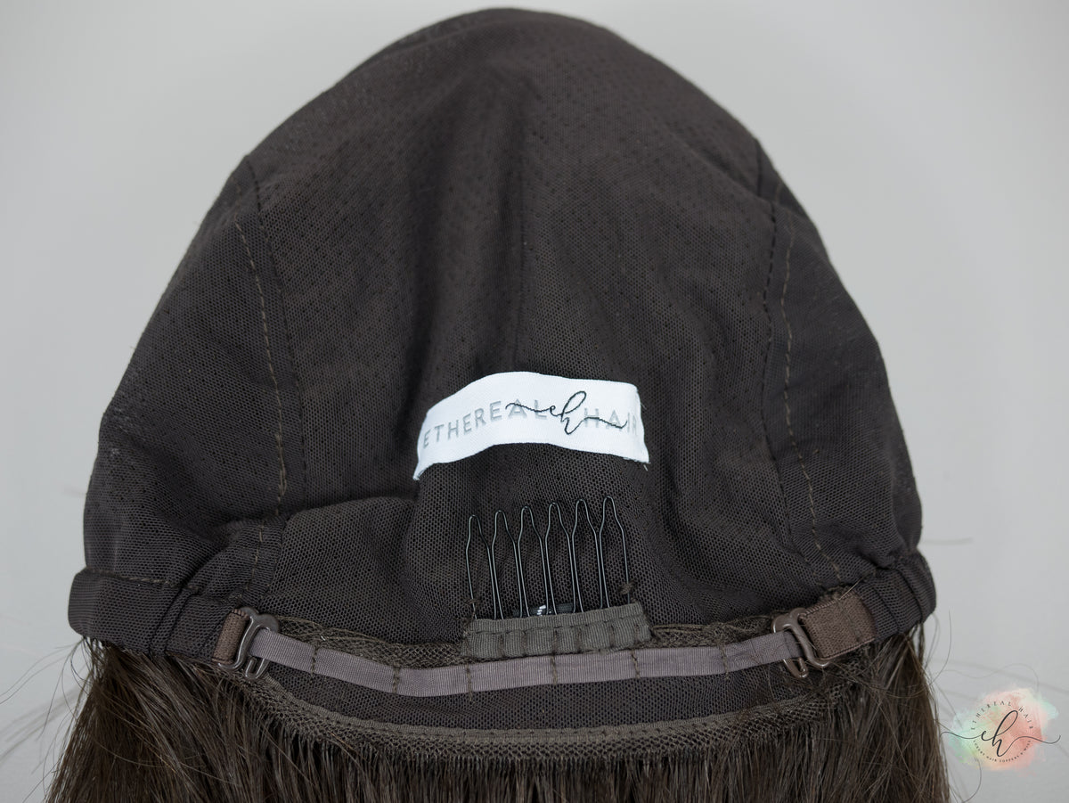 “TERRA&quot; Premium Wig: Lace Top, Fully Handtied, Sz. S/M, 19&quot;