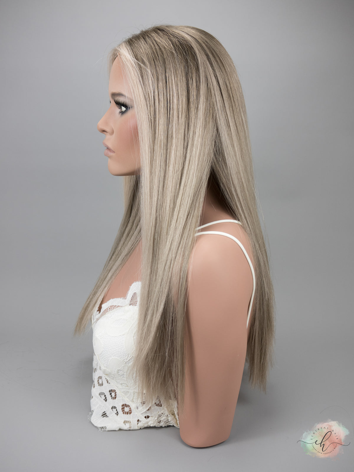 SAMPLE SALE “ESKIMO KISS&quot; Exquisite Wig: Lace Top, Sz. M, 22-23&quot;