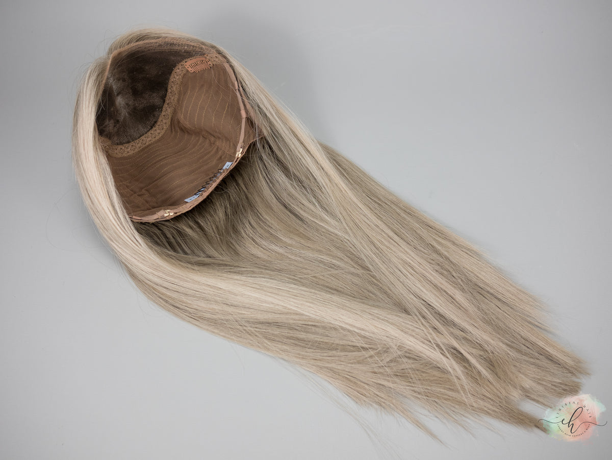 SAMPLE SALE “ESKIMO KISS&quot; Exquisite Wig: Lace Top, Sz. M, 22-23&quot;