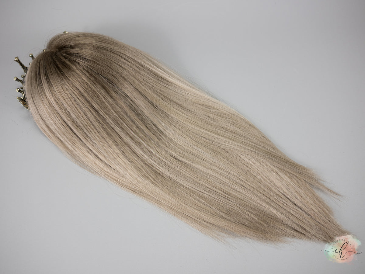 SAMPLE SALE “ESKIMO KISS&quot; Exquisite Wig: Lace Top, Sz. M, 22-23&quot;