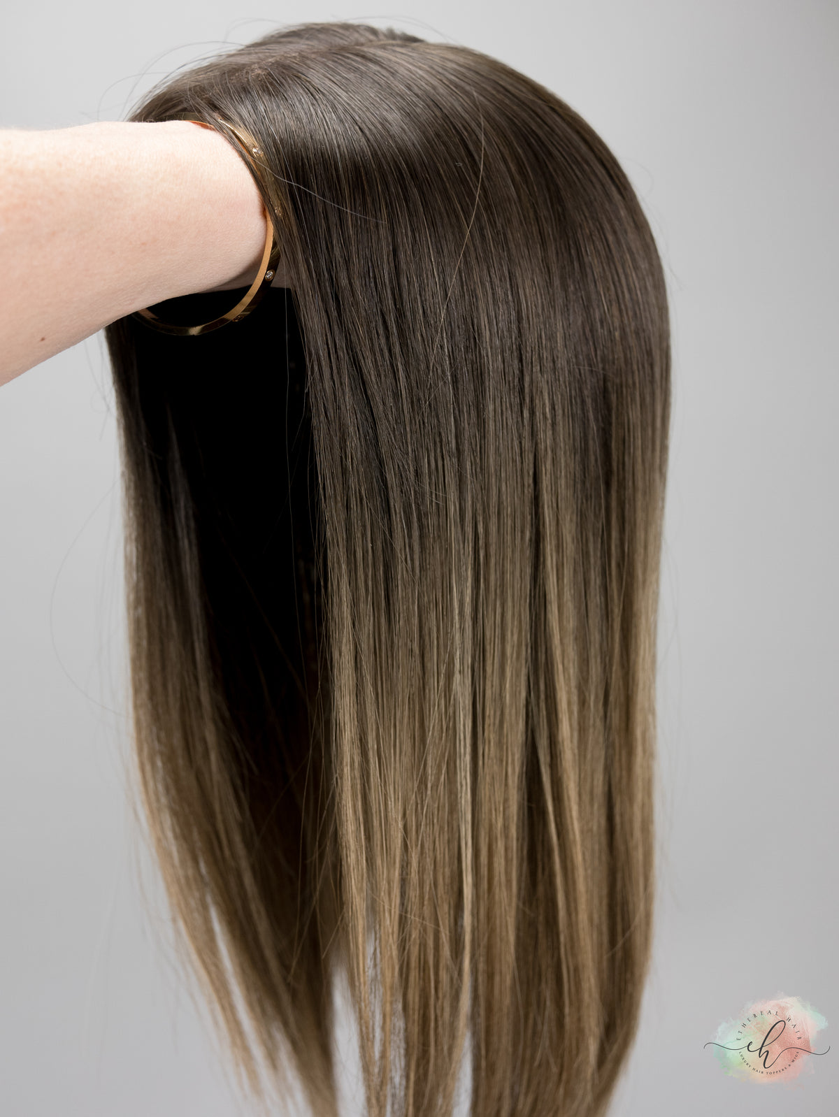 “TIANA LT ROOT" Premium Topper: Closed Lace Top, 8x8, 16"