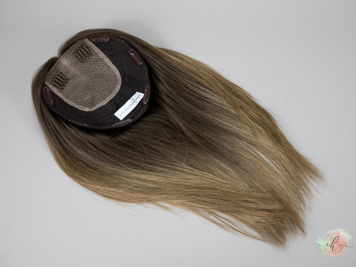 “TIANA LT ROOT" Premium Topper: Closed Lace Top, 8x8, 16"