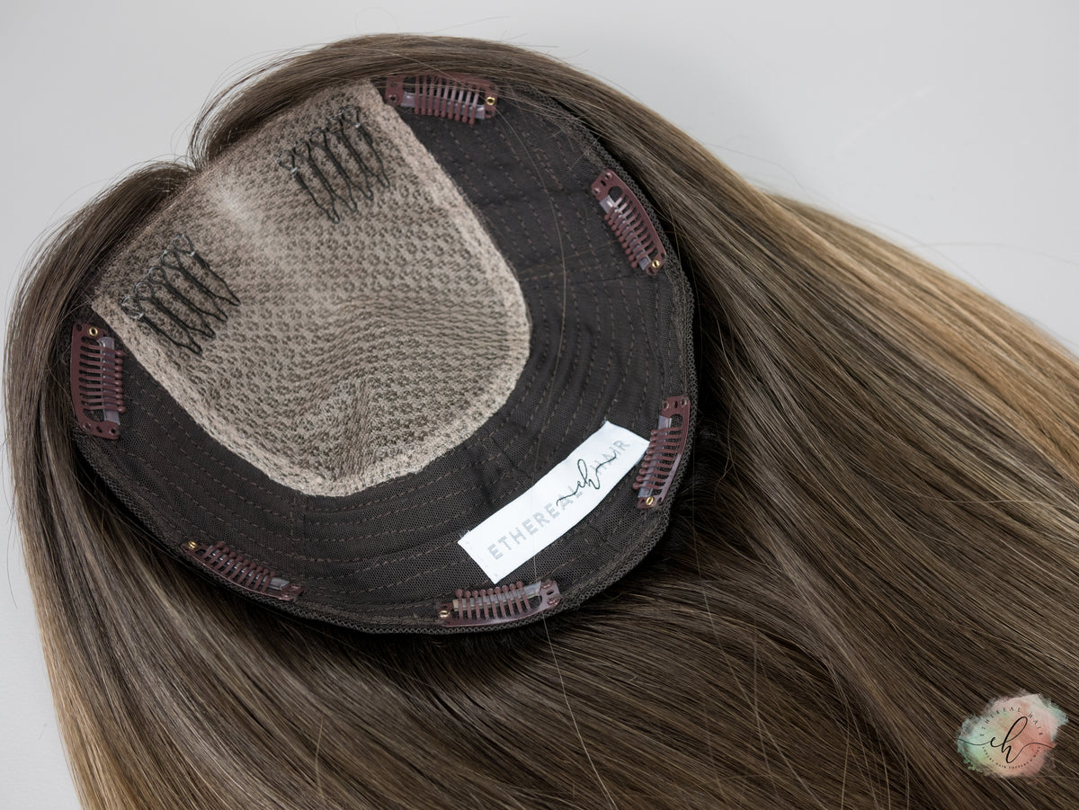 “TIANA LT ROOT" Premium Topper: Closed Lace Top, 8x8, 16"