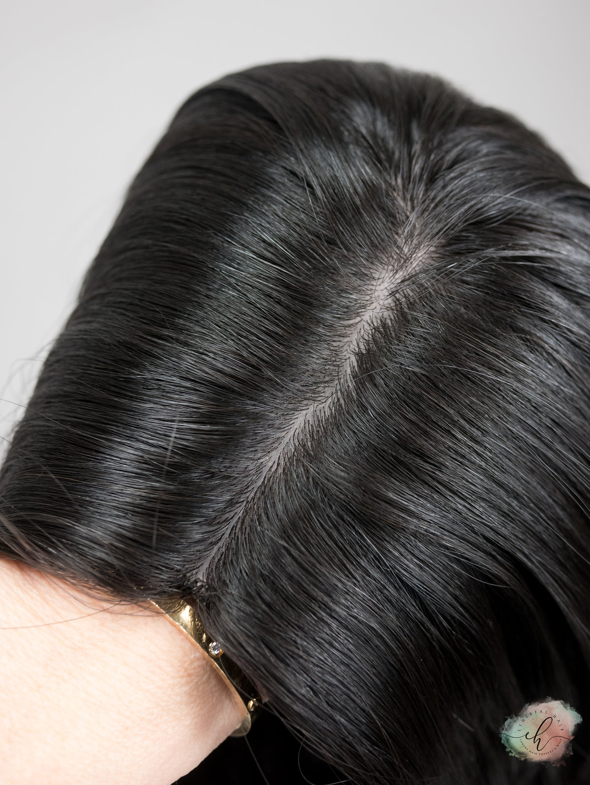 “RAVEN" Premium Topper: Silk Top, 9x9, 25", Curly