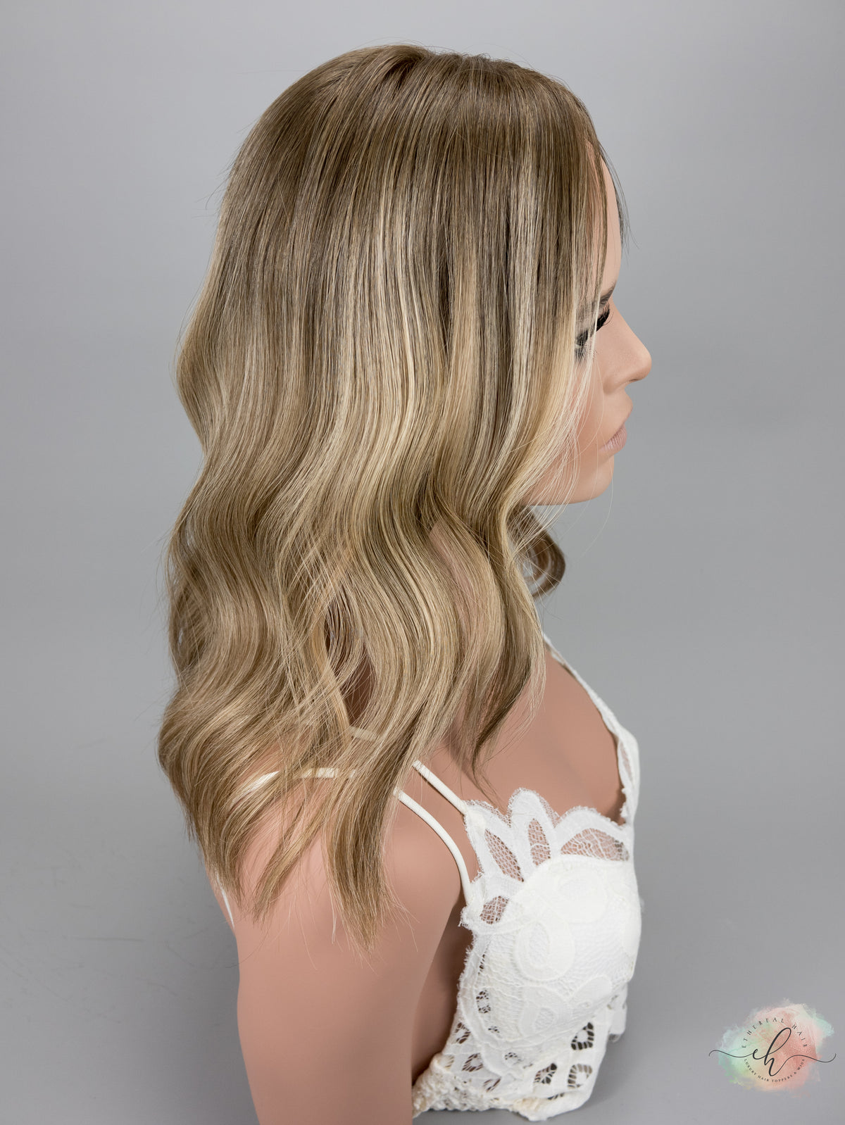 “SLOANE" Premium Topper: Closed Lace Top, 8x8, 16-17"