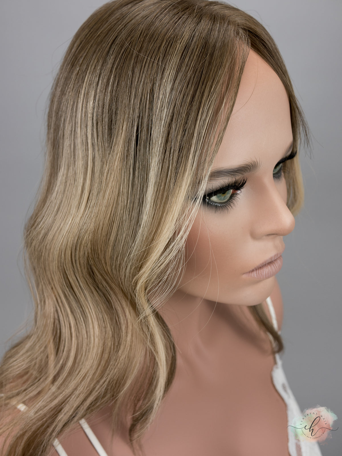 “SLOANE" Premium Topper: Closed Lace Top, 8x8, 16-17"