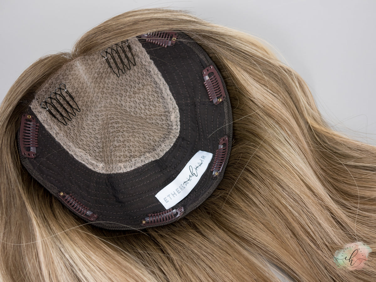 “SLOANE" Premium Topper: Closed Lace Top, 8x8, 16-17"