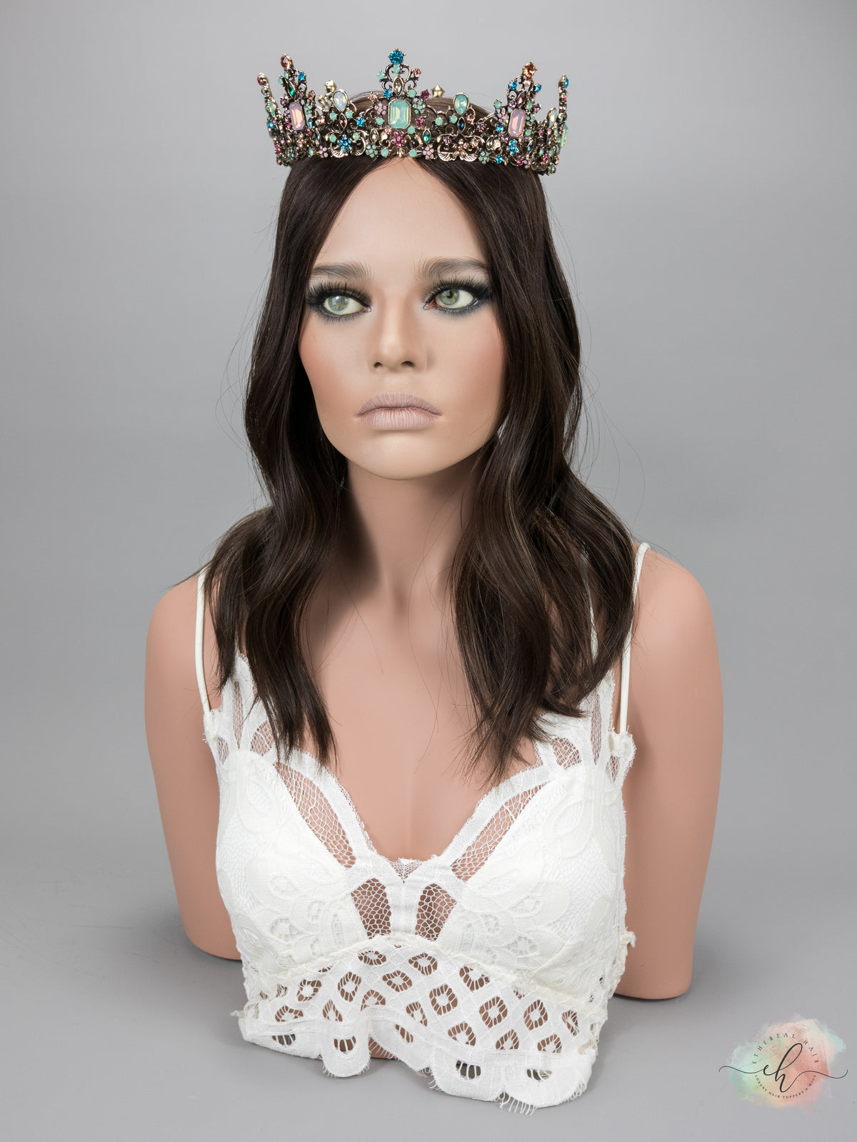 “NOLA" Premium Topper: Closed Lace Top, 7x7, 17-18"