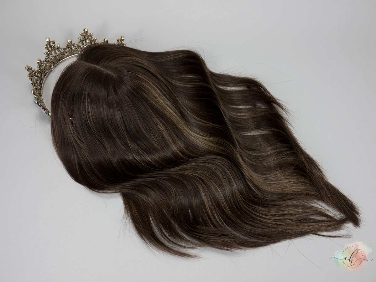 “NOLA" Premium Topper: Closed Lace Top, 7x7, 17-18"