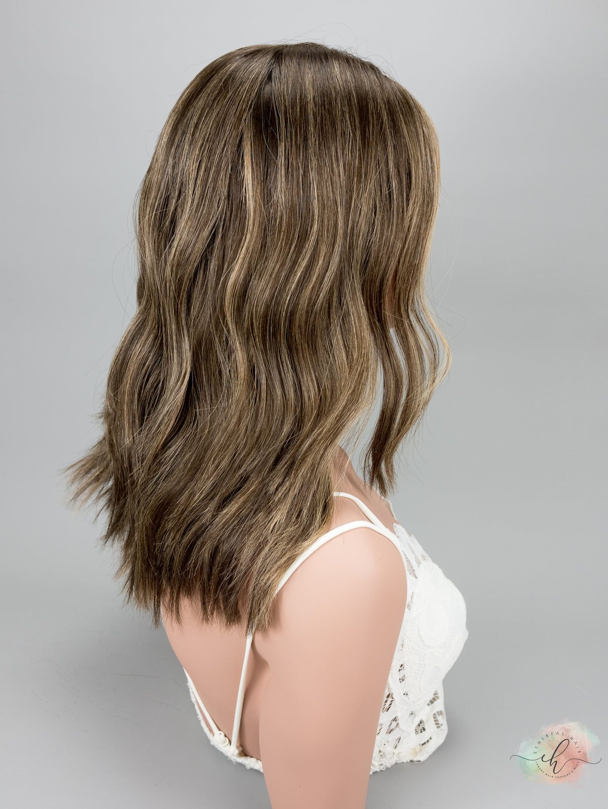 SAMPLE SALE “JACKIE" Premium Wig: Lace Top, Fully Handtied, Sz. S, 18"