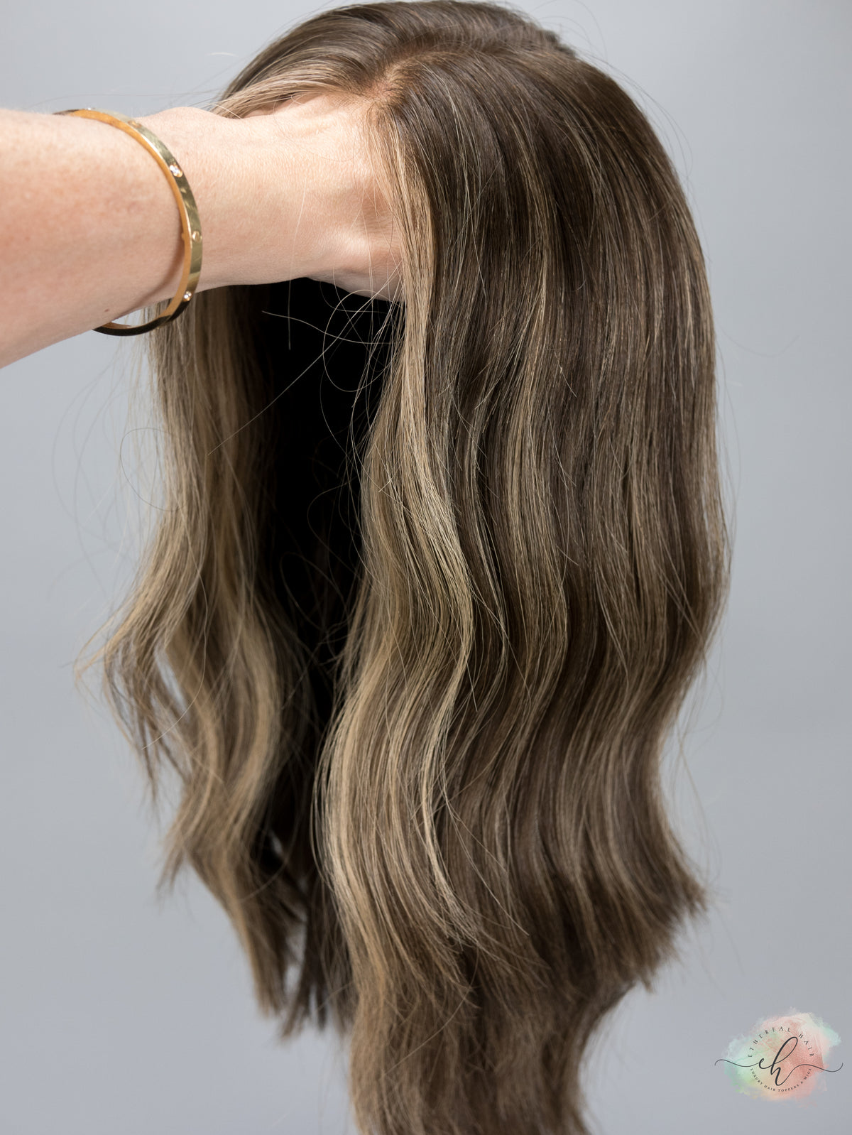SAMPLE SALE “JACKIE" Premium Wig: Lace Top, Fully Handtied, Sz. S, 18"
