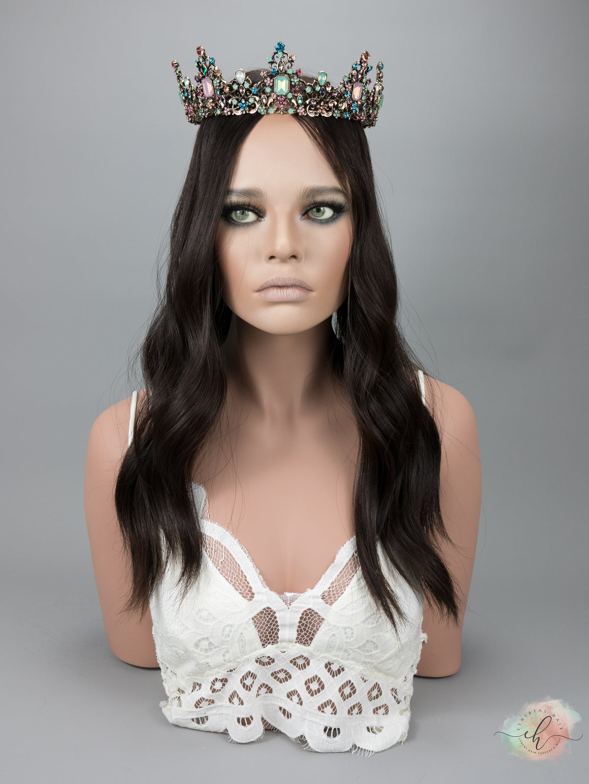 “LARK" Premium Topper: Closed Lace Top, 8x8, 21-22"