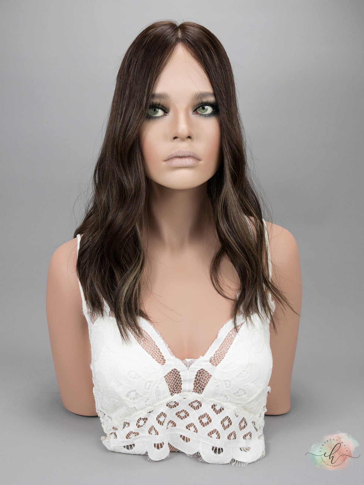 NEW CAP DESIGN “KAYLIE" Premium Topper: UltraLite Silk Top, 8x8, 18-19"