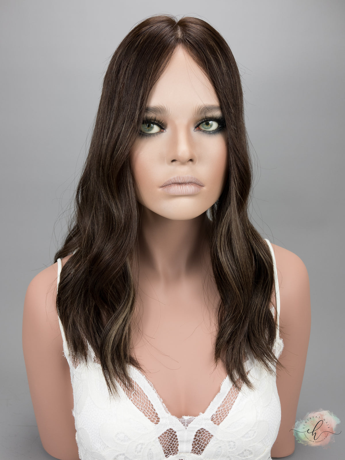 NEW CAP DESIGN “KAYLIE" Premium Topper: UltraLite Silk Top, 8x8, 18-19"