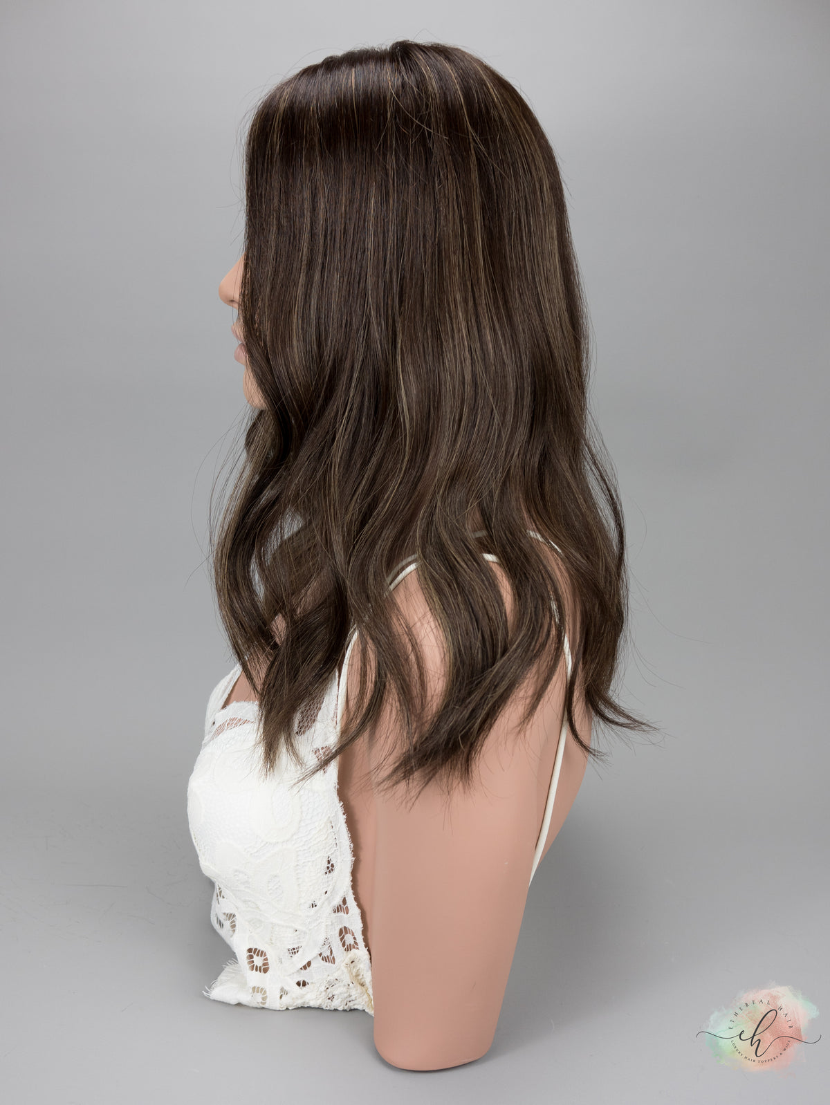 NEW CAP DESIGN “KAYLIE" Premium Topper: UltraLite Silk Top, 8x8, 18-19"