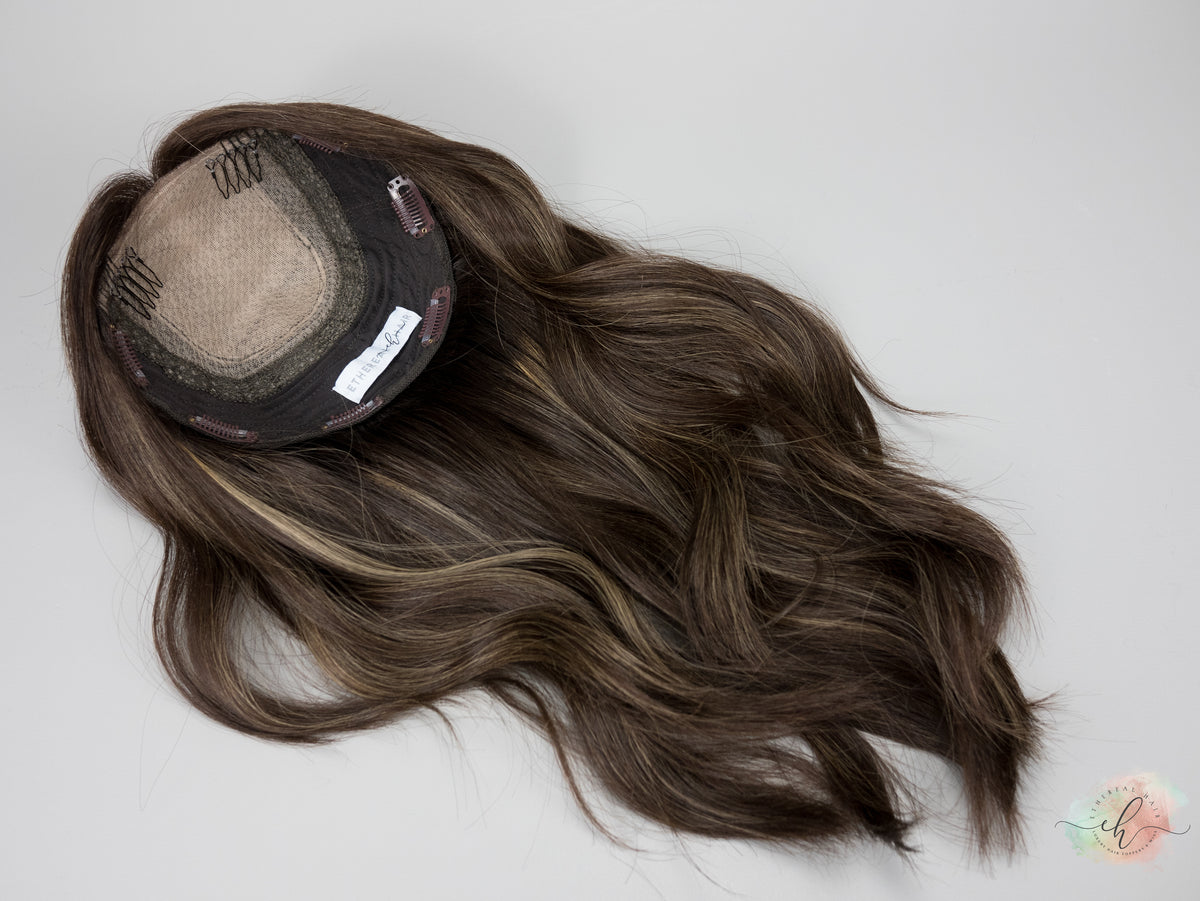 NEW CAP DESIGN “KAYLIE" Premium Topper: UltraLite Silk Top, 8x8, 18-19"