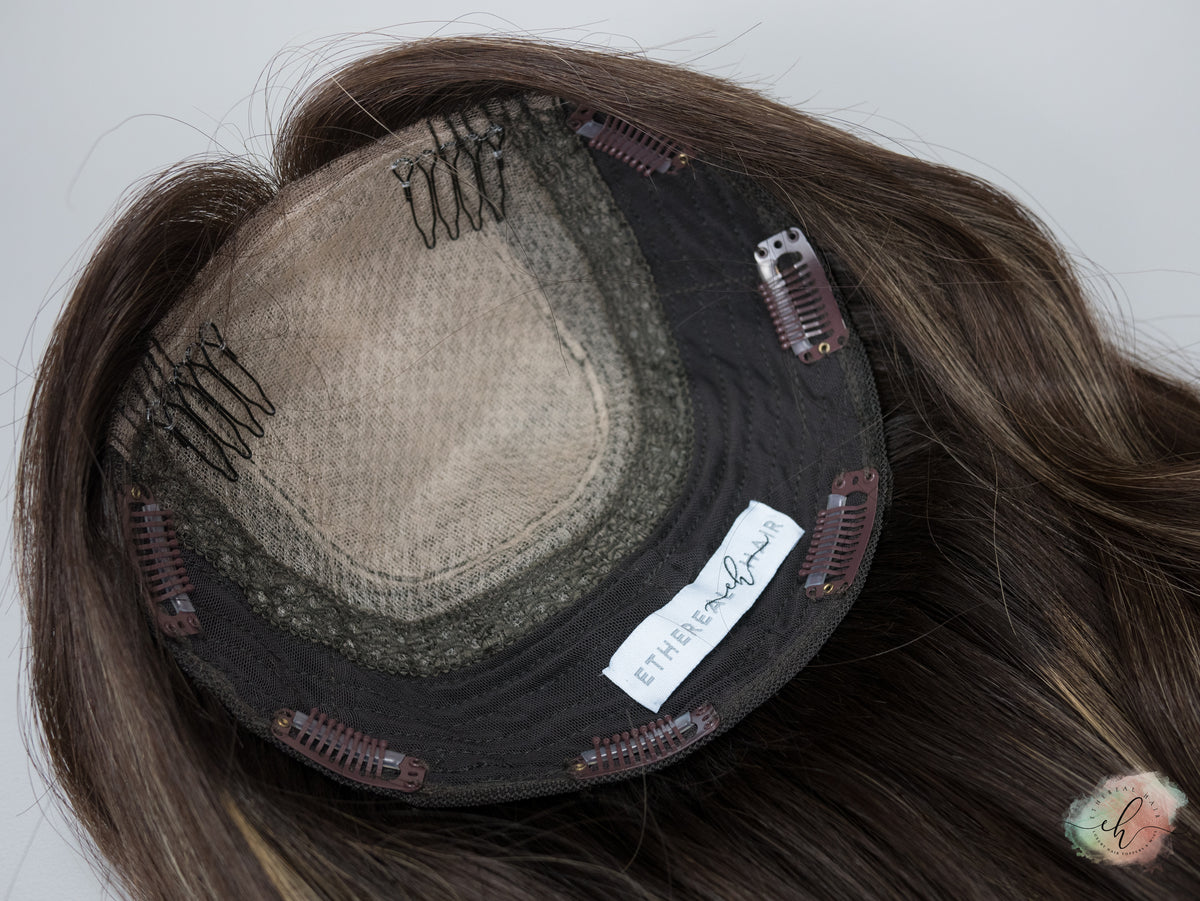 NEW CAP DESIGN “KAYLIE" Premium Topper: UltraLite Silk Top, 8x8, 18-19"