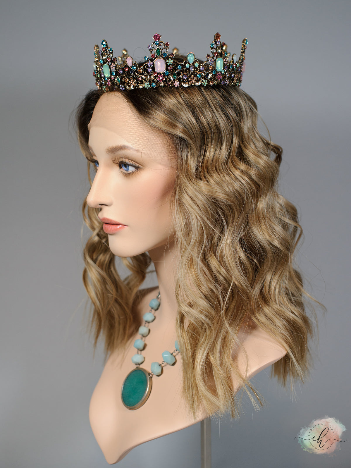 &quot;I CAN &amp; I WILL&quot; Exquisite Wig: Lace Top, Sz. M, 18.5&quot;