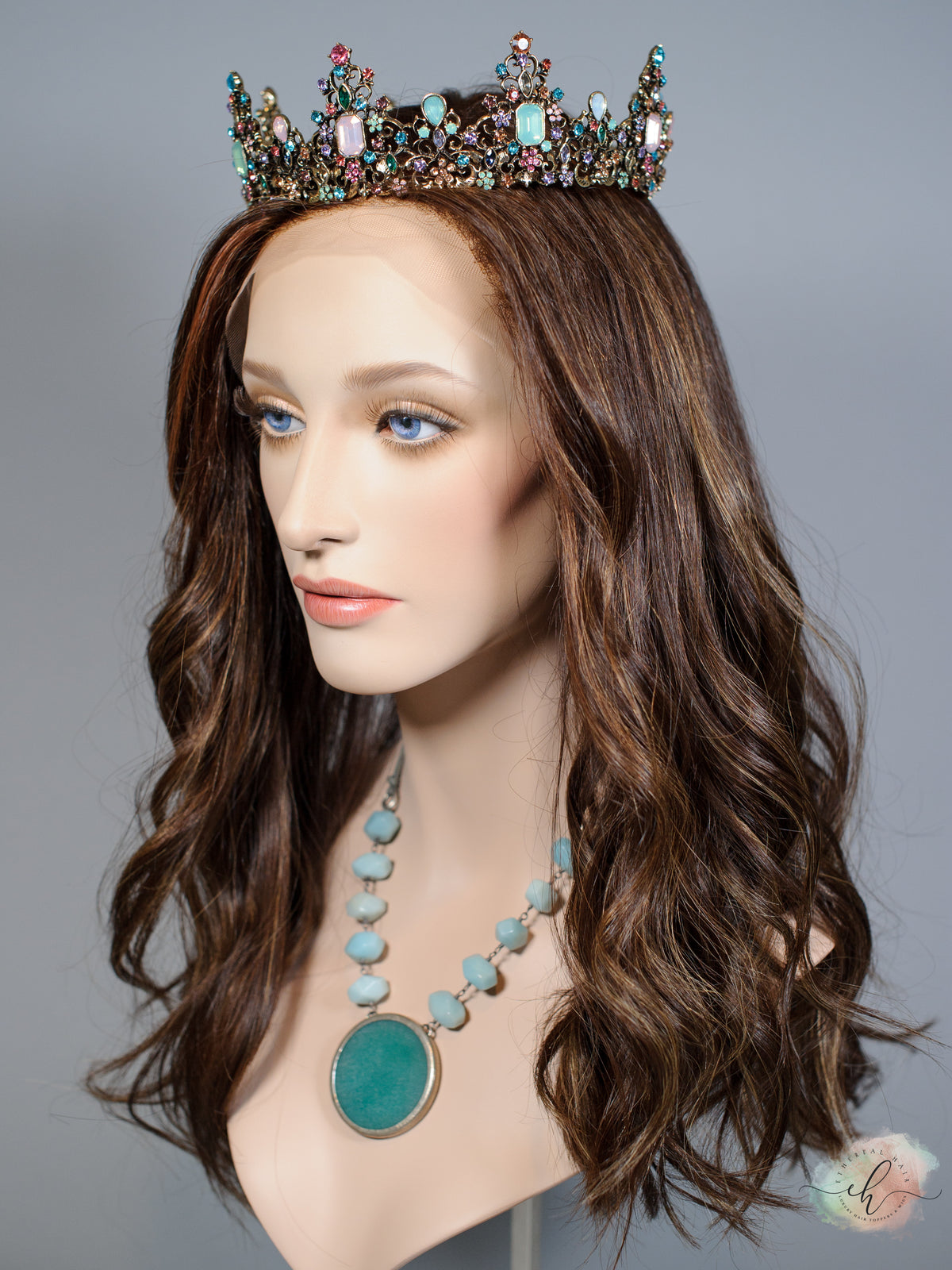 "SPITFIRE" Exquisite Wig: Lace Top, Sz. M/L, 19"