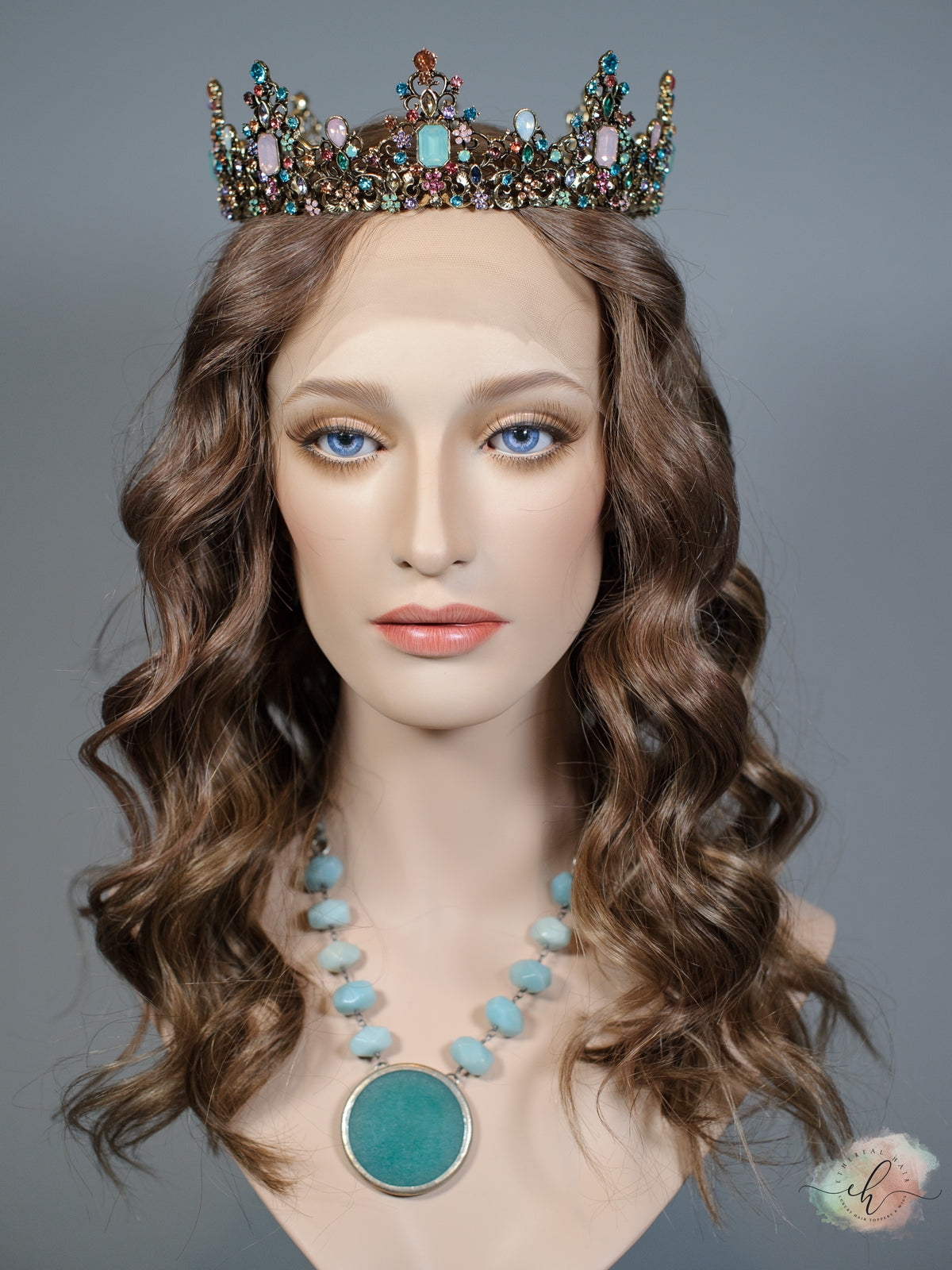 &quot;HELPLESSLY HOPING&quot; Exquisite Wig: Lace Top, Sz. M, 22&quot;
