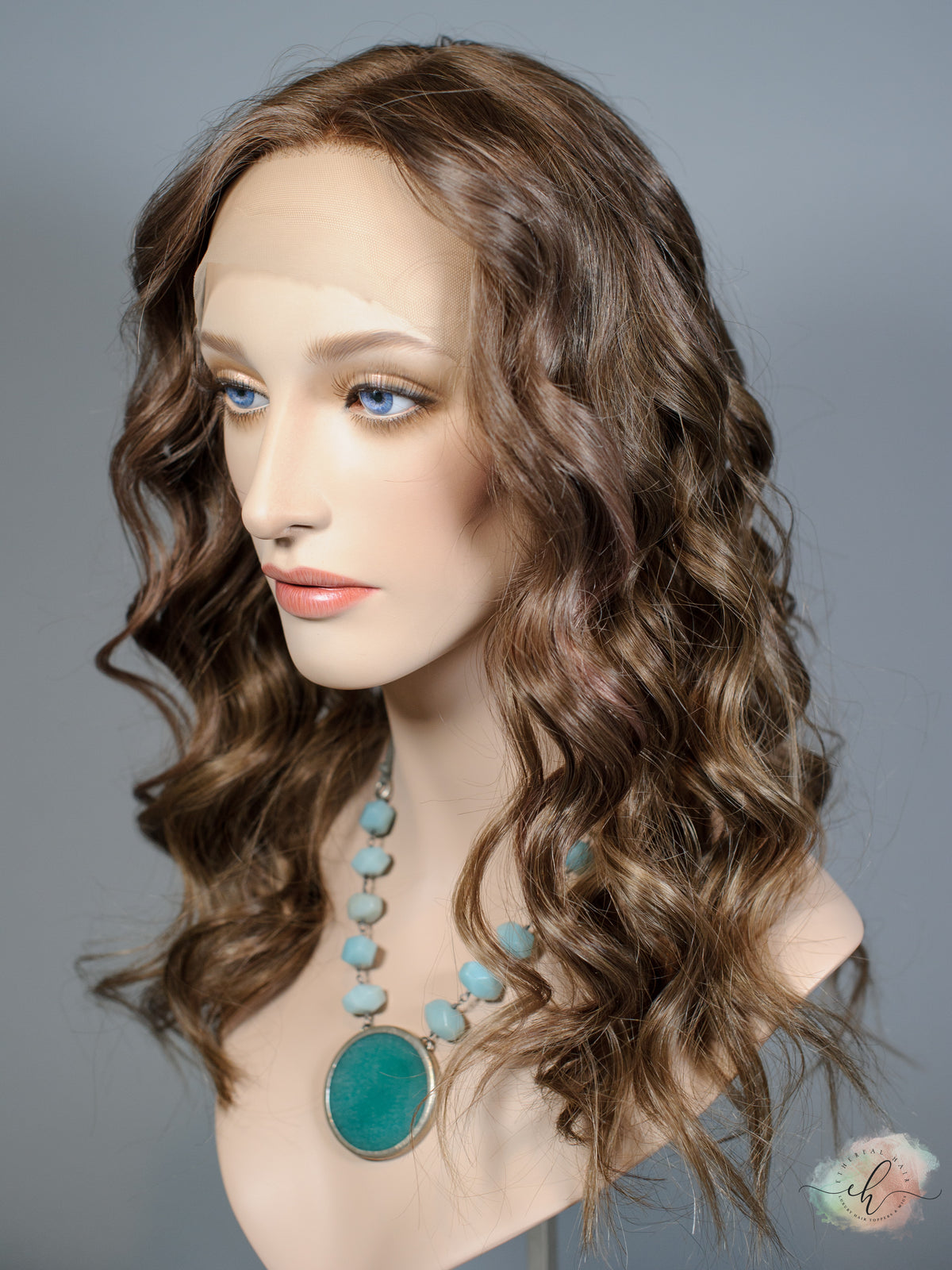 &quot;HELPLESSLY HOPING&quot; Exquisite Wig: Lace Top, Sz. M, 22&quot;