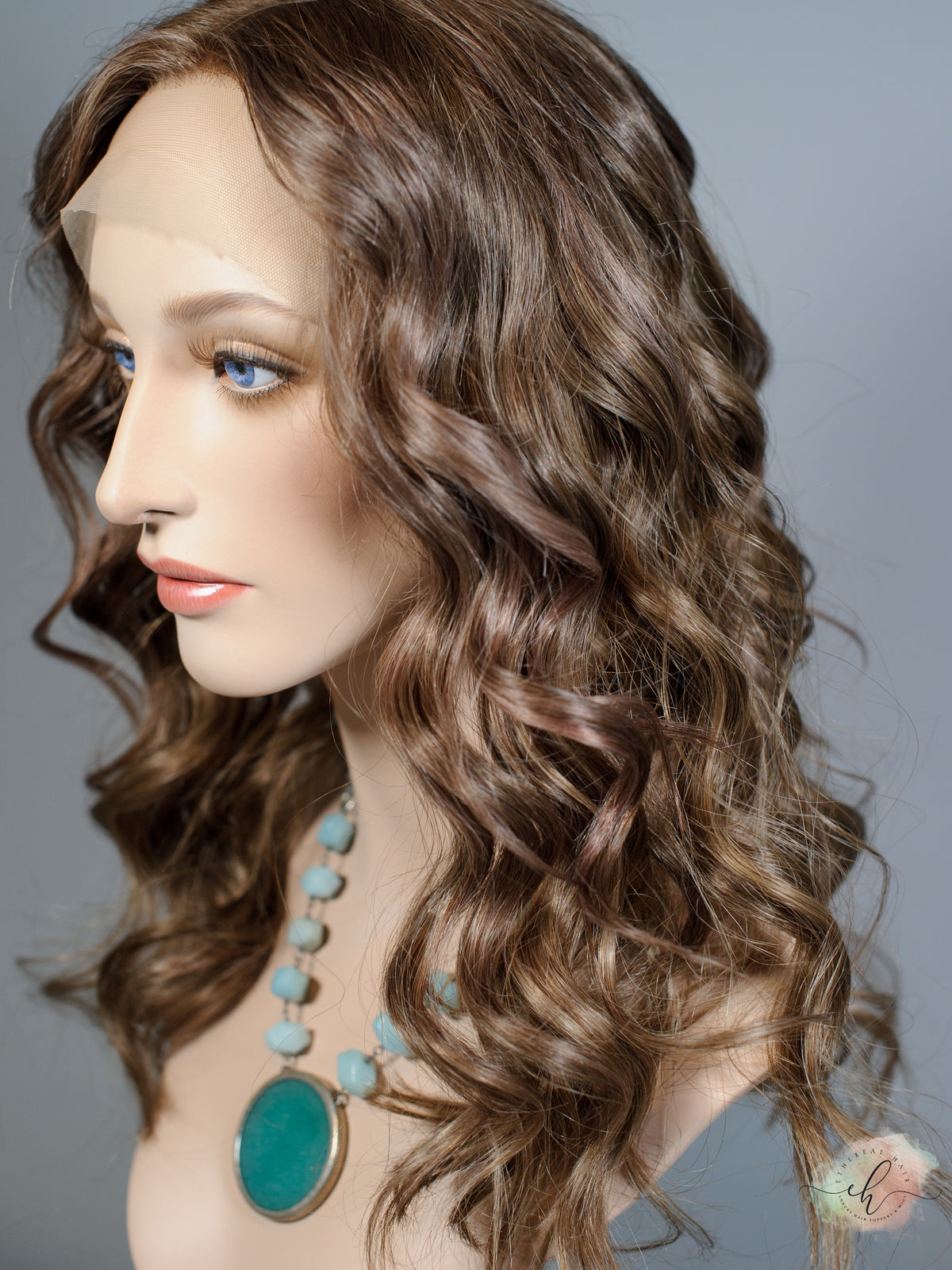 &quot;HELPLESSLY HOPING&quot; Exquisite Wig: Lace Top, Sz. M, 22&quot;