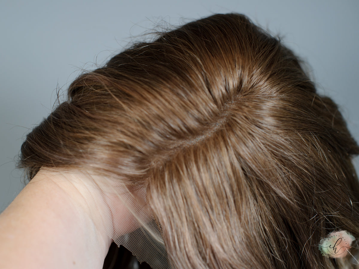 &quot;HELPLESSLY HOPING&quot; Exquisite Wig: Lace Top, Sz. M, 22&quot;