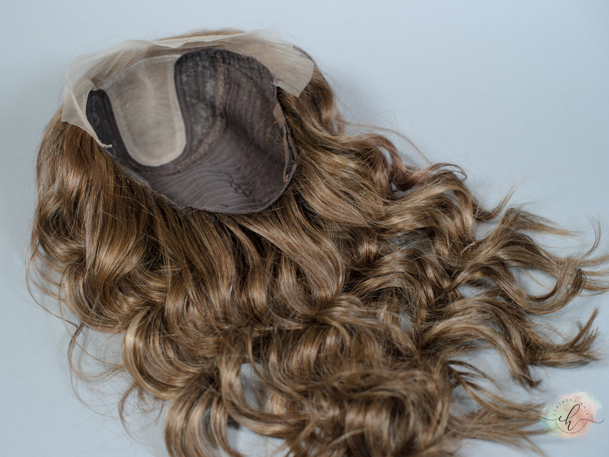 &quot;HELPLESSLY HOPING&quot; Exquisite Wig: Lace Top, Sz. M, 22&quot;