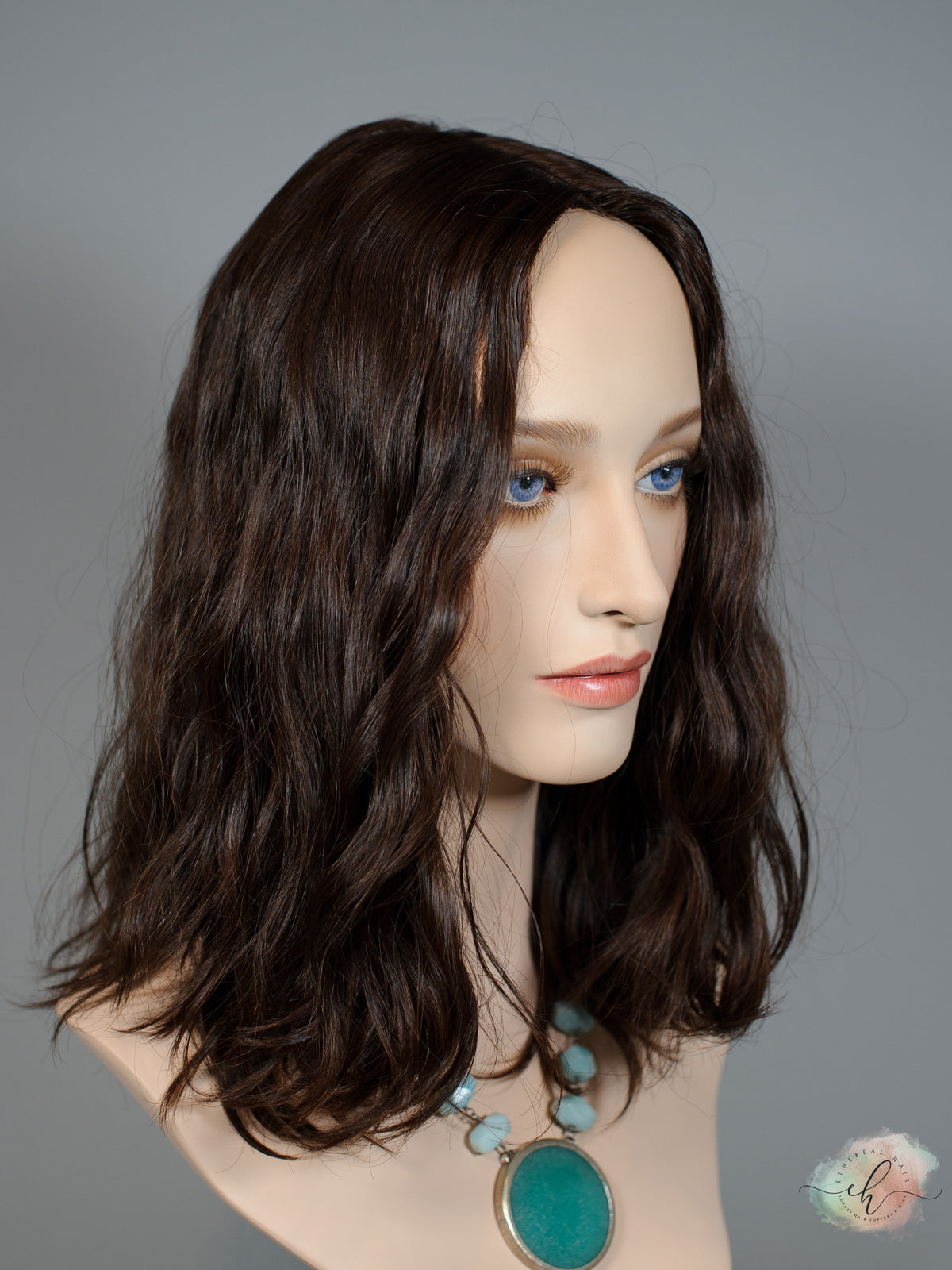 &quot;LUNA&quot; Premium Topper: Silk Top, 8x8, 14-16&quot;, Loose Wave