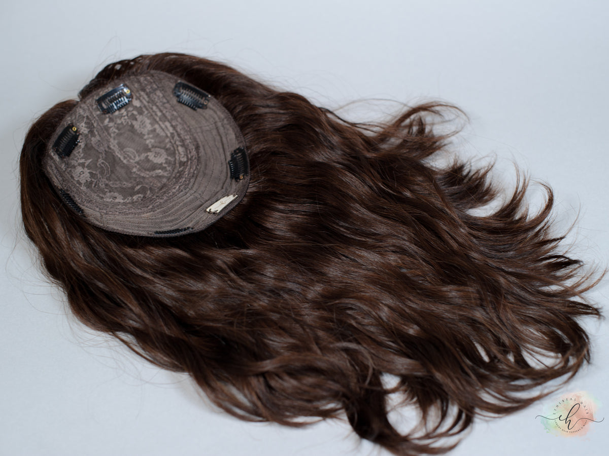 &quot;LUNA&quot; Premium Topper: Silk Top, 8x8, 14-16&quot;, Loose Wave