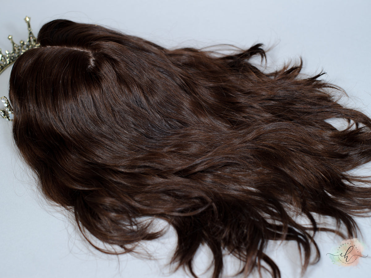 &quot;LUNA&quot; Premium Topper: Silk Top, 8x8, 14-16&quot;, Loose Wave