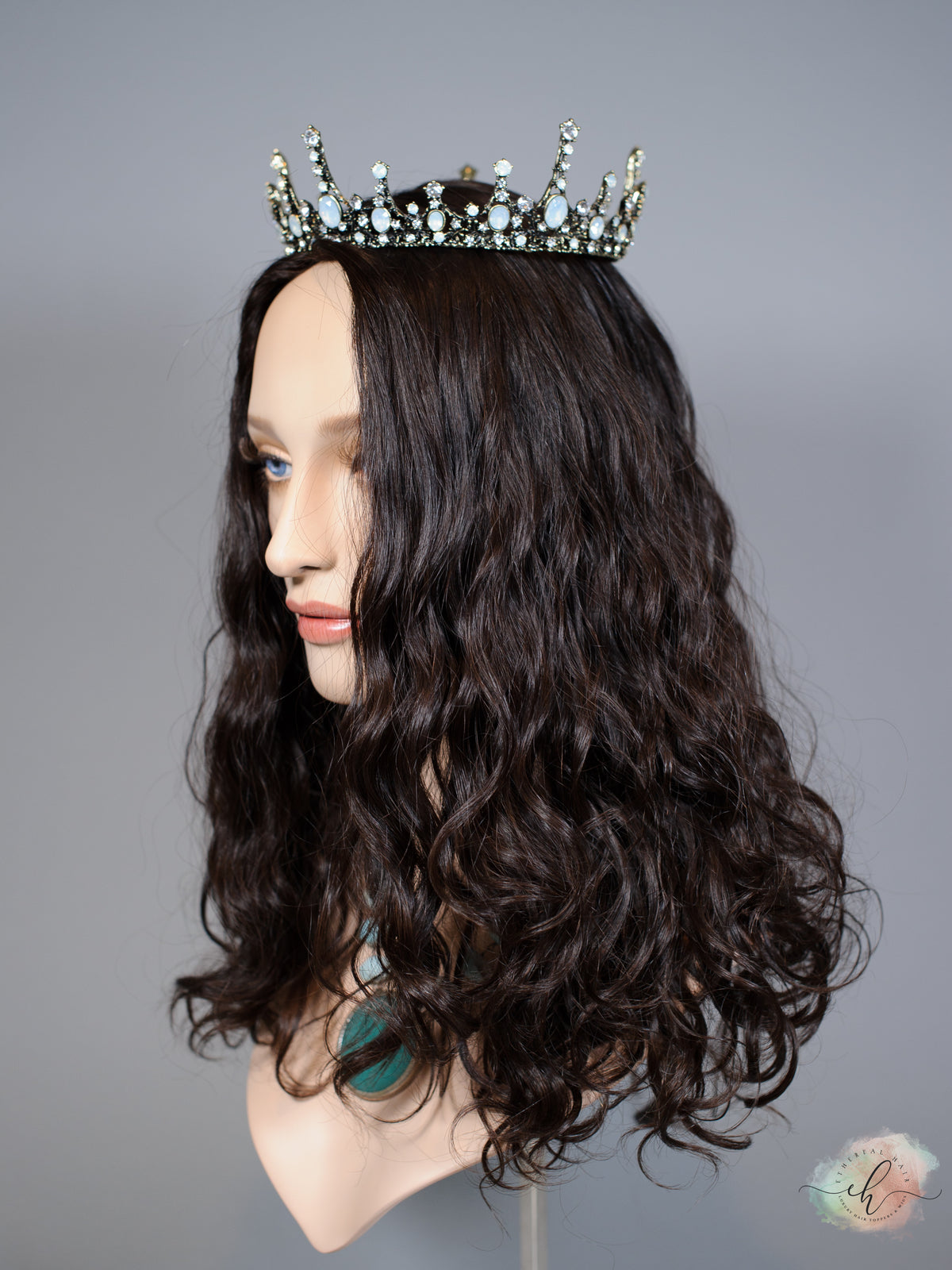 &quot;LARK&quot; Premium Topper: Silk Top, 9x9, 18-20&quot;, Curly