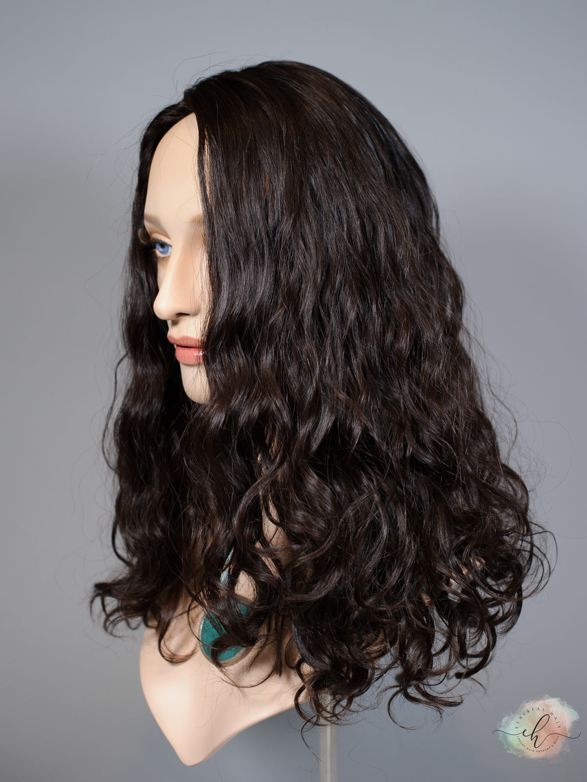 &quot;LARK&quot; Premium Topper: Silk Top, 9x9, 18-20&quot;, Curly