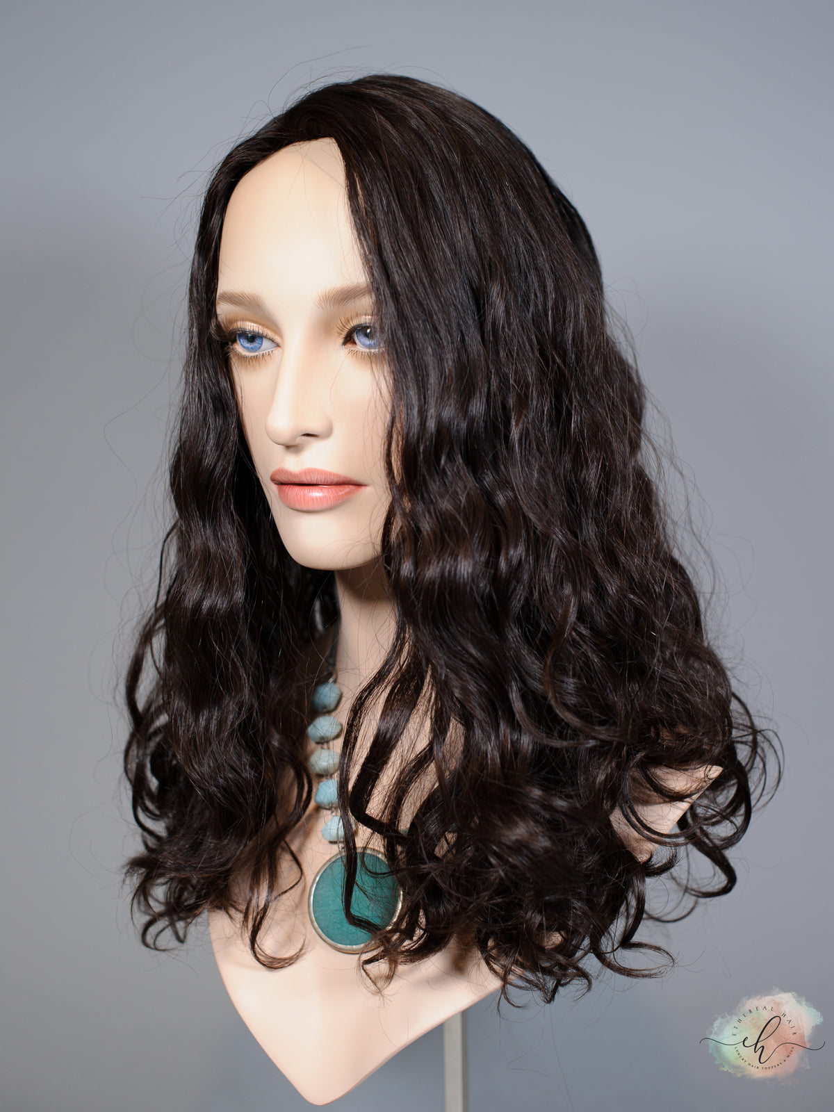 &quot;LARK&quot; Premium Topper: Silk Top, 9x9, 18-20&quot;, Curly