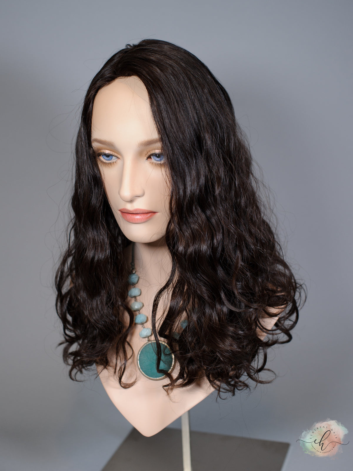 &quot;LARK&quot; Premium Topper: Silk Top, 9x9, 18-20&quot;, Curly