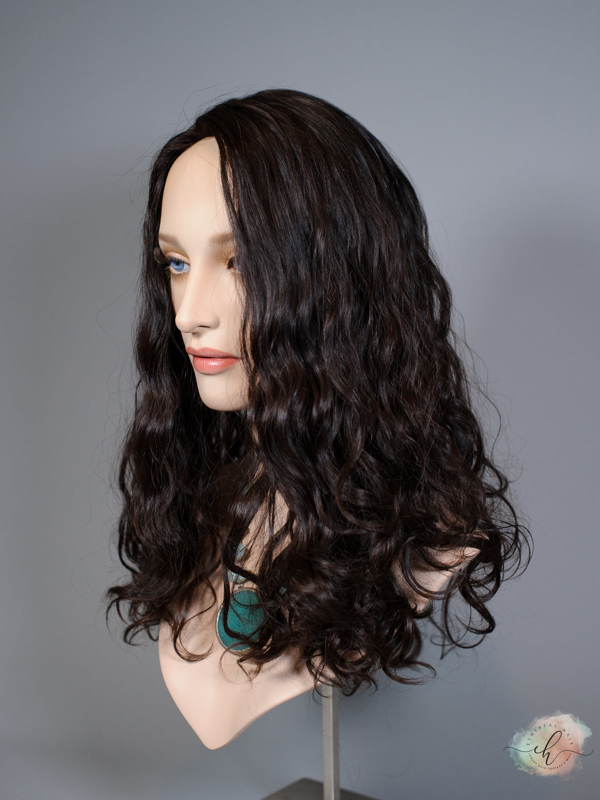 &quot;LARK&quot; Premium Topper: Silk Top, 9x9, 18-20&quot;, Curly