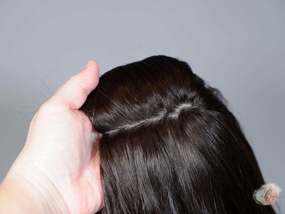 &quot;LARK&quot; Premium Topper: Silk Top, 9x9, 18-20&quot;, Curly