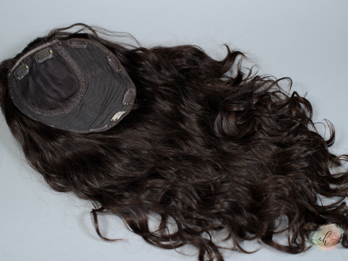 &quot;LARK&quot; Premium Topper: Silk Top, 9x9, 18-20&quot;, Curly