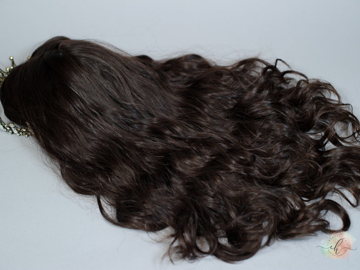 &quot;LARK&quot; Premium Topper: Silk Top, 9x9, 18-20&quot;, Curly